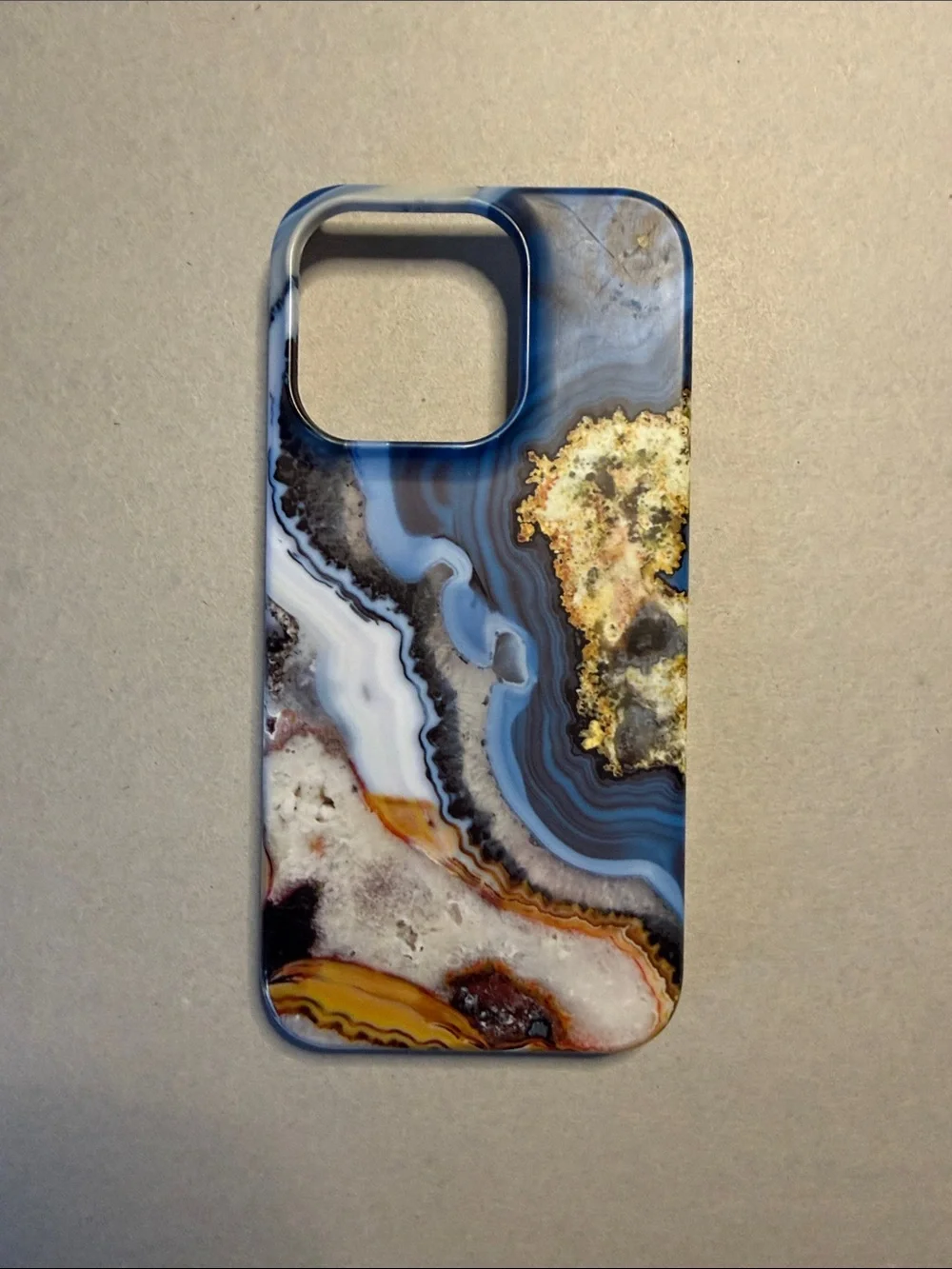 Blue Agate Pattern Phone Case iPhone 15 pro